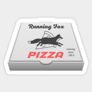 Running fox pizza Sticker